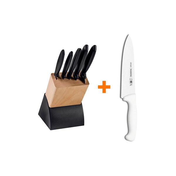Kit - Faqueiro Plenus 6 Peças + 1 Faca De Carne Profissional