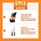 Kit - Faqueiro Plenus 6 Peças + 1 Jogo De Faca Profissional C