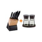 Kit - Faqueiro Plenus 6 Peças + 1 Moedor De Sal E Pimenta Em