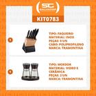 Kit - Faqueiro Plenus 6 Peças + 1 Moedor De Sal E Pimenta Em