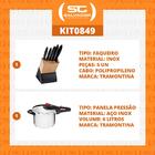 Kit - Faqueiro Plenus 6 Peças + 1 Panela De Pressão Solar 6 L