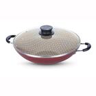 Kit - Faqueiro Plenus 6 Peças + 1 Panela Wok 36cm Vermelha -