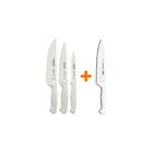 Kit - Faqueiro Premium 3 Peças + 1 Faca De Carne Profissional