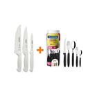 Kit - Faqueiro Premium 3 Peças + 1 Faqueiro 30 Peças Ipanema