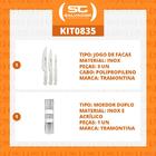 Kit - Faqueiro Premium 3 Peças + 1 Moedor De Sal Ou Pimenta D