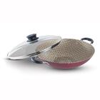 Kit - Faqueiro Premium 3 Peças + 1 Panela Wok 36cm Vermelha -