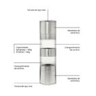 Kit - Faqueiro Premium 3 Peças + Tábua 49x28 + Chaira + Moedo