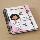 Kit Farmacêutica Feminino Caneca Almofada E Agenda - Preto Ca