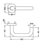 Kit Fechadura + Maçaneta Arcus Aço Inox Escovado Uso Externo