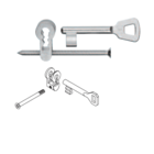 Kit Fechadura + Maçaneta Dritto Aço Inox Polido Uso Interno