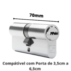 Kit Fechadura Completa Com Maçaneta Eurocilindro70mm  E Roset