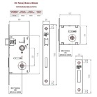 Kit Fechadura Design Espelho Grazia Tetra Chave 40mm Cromado