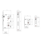 Kit Fechadura Design Tetra Chave Roseta Quadrada 55mm Antique