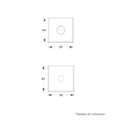 Kit Fechadura E Trava 40mm Tetra 800/35 Stam Quadrada Preto F