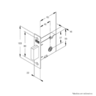 Kit Fechadura E Trava 40mm Tetra  800/35 Stam Quadrada Inox E