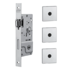 Kit Fechadura Rolete E Trava Tetra 800 Roseta Quadrada Stam