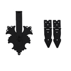 Kit Fecho Medalhão + 4 Dobradiças Rústica Para Baú