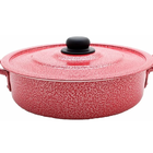 Kit Feijoada 3 Peças Caldeirão Panela Frigideira Cor: Vermelho