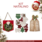 Kit Feliz Natal Enfeites De Árvore E Placa De Porta
