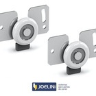 Kit Ferragem Roldana Guarda Roupa Correr Trilho Alumínio.