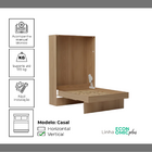 Kit Ferragens Cama Casal Vertical Retrátil De Parede