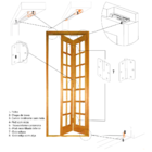 Kit Ferragens P/ Porta Camarão Com Dobradiça - 1,00m Natural