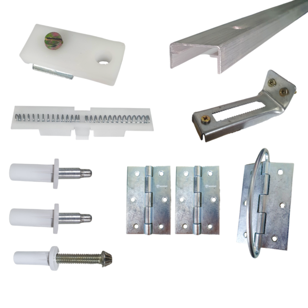 Kit Ferragens P/ Porta Camarão Com Dobradiça - 90 Cm Natural