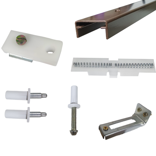 Kit Ferragens P/ Porta Camarão Sem Dobradiça - 70 Cm Bronze -