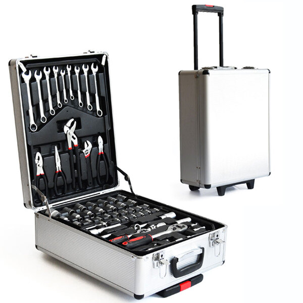 Kit Ferramentas 186 Peças Cromo Vanádio Maleta Alumínio
