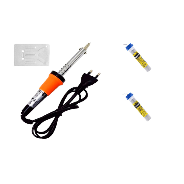 Kit Ferro De Solda De Solda + 2 Tubete Em Fio 30w 220v