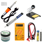 Kit Ferro De Solda Multímetro Sugador Suporte Pasta Tubete 30