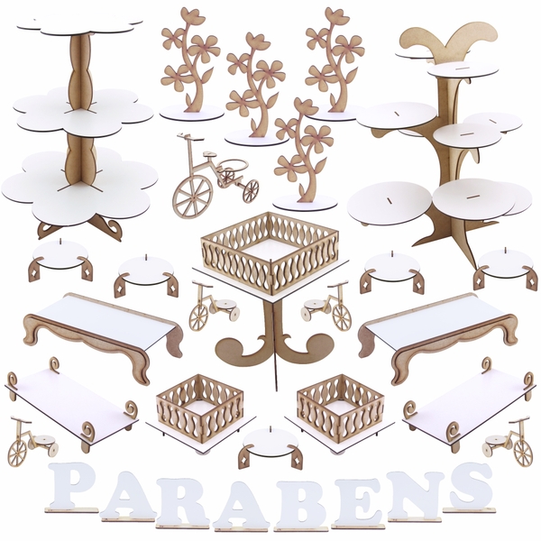 Kit Festa Mdf Provençal - Branco - Linha Premium - 1131-lp32