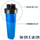 Kit Filtro Água Big Blue 20 + Refil Pp 5 Micra Alta Vazão Cor