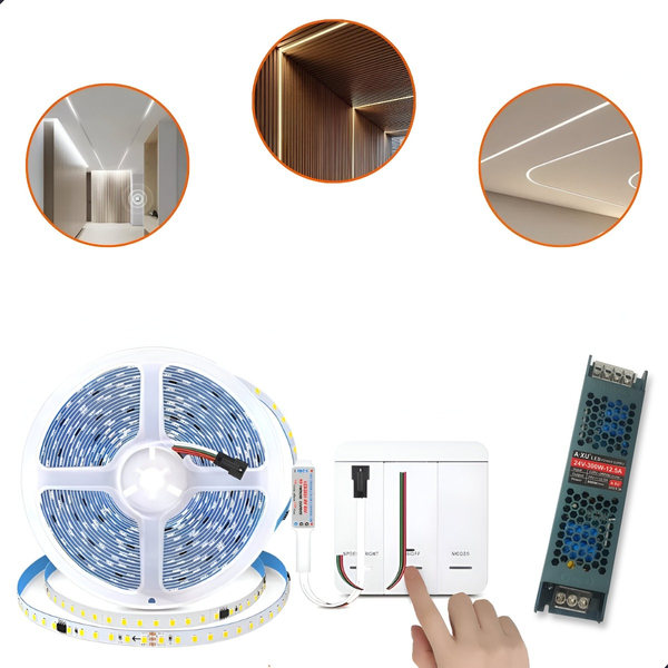 Kit Fita De Led Sequencial 10m + Controle Remoto + Fonte Bran