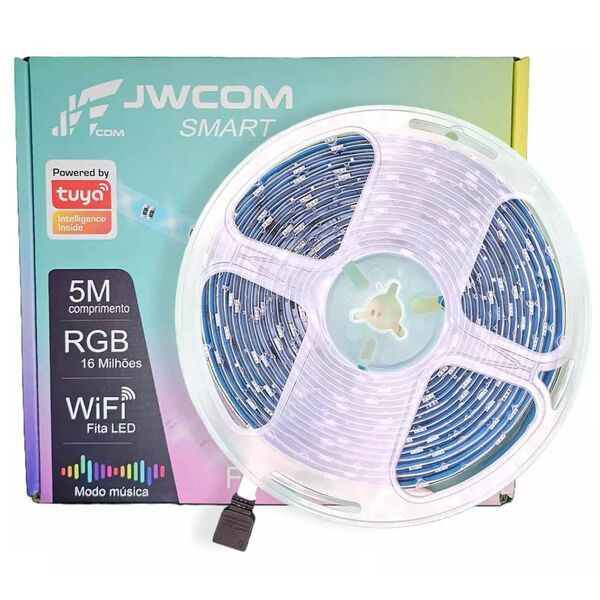 Kit Fita Led Inteligente Rgb Wi-fi 5 Metros Jwcom Tuya Alexa