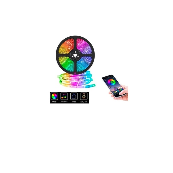 Kit Fita Led Rgb 10 Metros Com Fonte E Controlador (29334)
