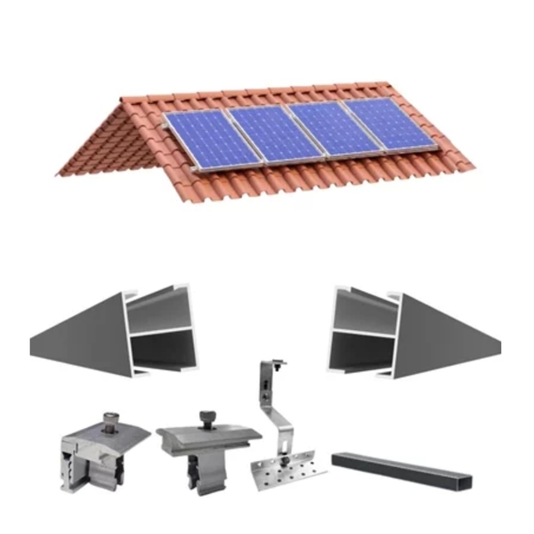 Kit Fixação Painel Solar Até 580w Telhado Cerâmico Romagnole