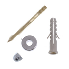 Kit Fixação para Louça Sanitária Latão Parafuso  6x75mm Bucha 10mm Standers 2 unidades