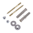 Kit Fixação para Louça Sanitária Latão Parafuso  6x75mm Bucha 10mm Standers 2 unidades