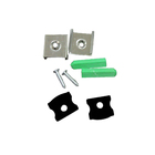 Kit Fixação para Perfil de Sobrepor IP20 Luminatti Nano Preto 8cm