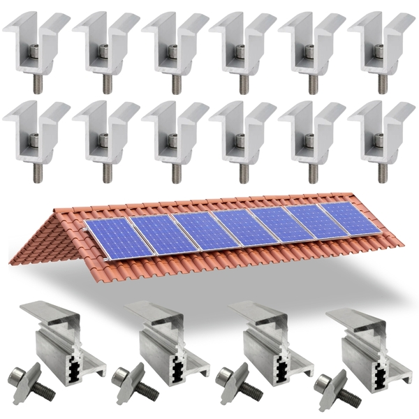 Kit Fixador Grampo Final E Intermediário Linha C  Para 07 Pla