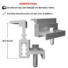 Kit Fixador Grampo Final Regulável E Intermediário Tipo U Par