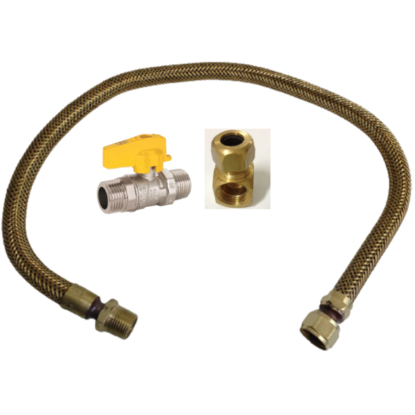 Kit Flexível 1200 Mm P/ Fogão Cotovelo Dako  - Reg.reto