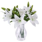 Kit Flores Artificiais Com 12 Galhos De Lírios Para Decoração