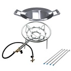 Kit Fogareiro 16 Caulins + Suporte + Disco Inox Ø43 Qualinox