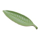 Kit Folha Cerâmica Banana Leaf Verde 36x10cm 26.5x8cm Lyor