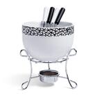 Kit Fondue 6 Peças Em Cerâmica Branca  - Brinox 1256/105