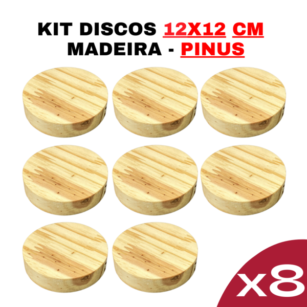 Kit - Forma Circular De Madeira Em Pinus   Tamanho 12x12 Quan