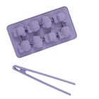 Kit Forma De Gelo Safari E Pegador De Salada Silicone Pequeno