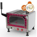 Kit - Forno Assador Refratário Gás Prp-400 Mini Chef + Kit Gá